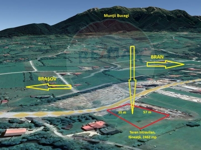 Teren intravilan, 2462 mp, Bran, DN 73