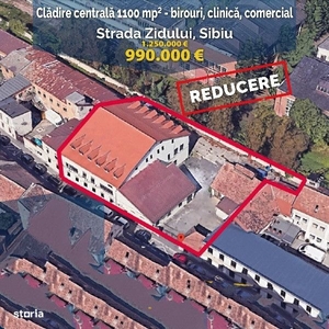 Cladire in centrul Sibiului, 1100 mpu - birouri - clinica - comercial