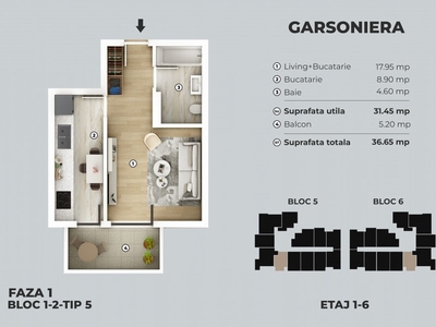 Garsoniera Metrou Berceni, garsoniera de vanzare Va propunem spre