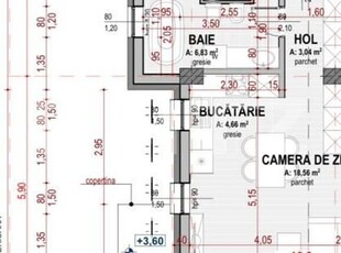 Apartament 2 camere semifinisat, 54.36 mp, 2 parcari, zona Somesului