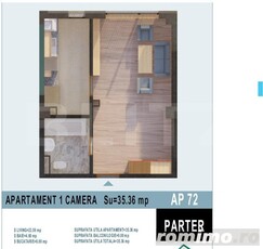 Apartament de 1 camera, 35mp utili, Calea Moldovei