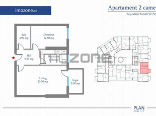 Apartament 2 Camere | 53 mp | Bloc Nou | Metrou Pacii / P...