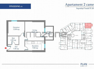 Apartament 2 Camere | 57 mp | Bloc Nou | Metrou Pacii / P...