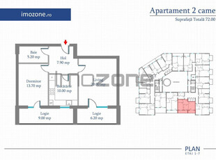 Apartament 2 Camere | 72 mp | Bloc Nou | Metrou Pacii / P...