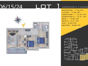 Apartament 3 camere Titan, Pallady, metrou Teclu 10 min