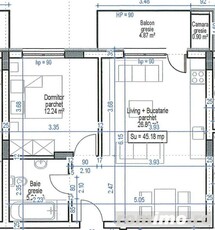 Apartament finisat, finisaje noi, semidecomandat, 2 camere