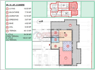 Avans 5% - 2 camere unic - terasa 47 mp - Popesti Leordeni