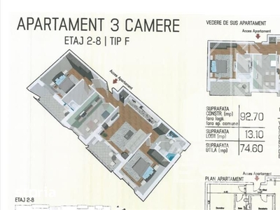Apartament cu 2 camere, 57mp in Giroc
