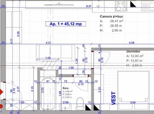 Apartament 2 camere, FINISAT NOU, zona Terra