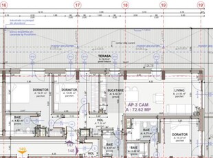 Apartament 3 camere 73 mp, FINISAT NOU, terasa 78.28 mp, zona Eroilor