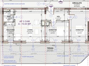 Apartament 3 camere, FINISAT NOU, 74 mp, terasa 51 mp, zona Eroilor