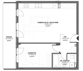 Apartament FINISAT NOU, 52mp, 2 camere, terasa, bloc nou, zona Eroilor