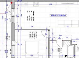 Apartament spatios 53mp, 2 camere, semifinisat, zona Terra