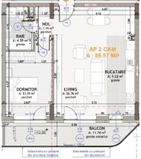 Apartament spatios, 55mp, FINISAT NOU, terasa, zona Eroilor