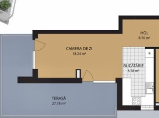 Apartament tip Penthouse 3 camere FINISAT NOU, terasa, zona Buna Ziua