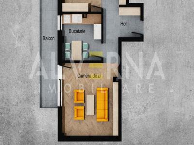 COMISION 0%! Apartament 2 camere, semifinisat, balcon, curte -Terra