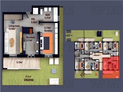 Apartament 2 camere, finisaje Premium si curte 16 mp, zona Colentina Fundeni
