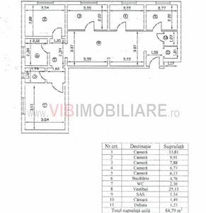 Dorobanti - 4 camere, parter