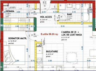 Apartament 2 camere | 47 mp | Floresti