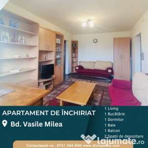 Apartament 2 camere de închiriat, bulevard G-ral Vasile Mil