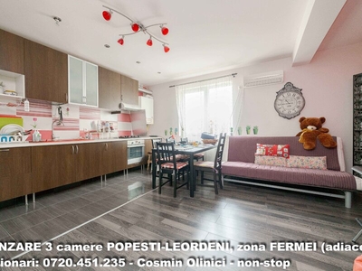 Apartament 3 camere Popesti Leordeni, zona Fermei