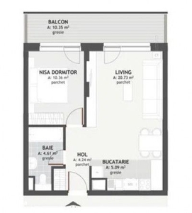 Apartament de vanzare cu 3 camere 65 mp + gradina 42 mp | COMISION 0%