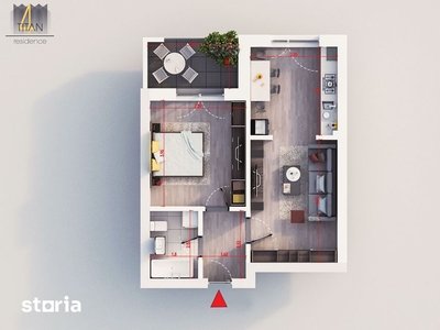 Metrou N. Teclu Apartament 2 camere Incalzire in Pardoseala