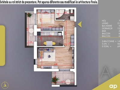 PROMO Apartament 2 camere Suprafata Generoasa Parcare Bonus