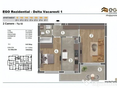 2 Camere - Tip 02 - EGO Vacaresti