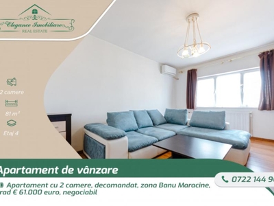 Apartament cu 2 camere, decomandat, zona Banu Maracine, Arad