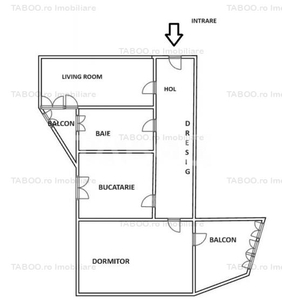 Apartament langa Sub Arini 2 camere de vanzare balcon parcare pivnita
