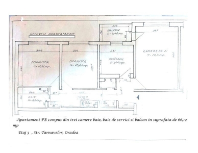 Apartament trei camere PB