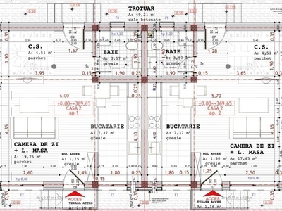 Case cuplate la pret de apartament! Predare semifinisat, 30 mp gradina, zona Florilor