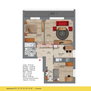Oferta Vanzare Apartament 3 camere la 2 minute Metrou M2 - Berceni
