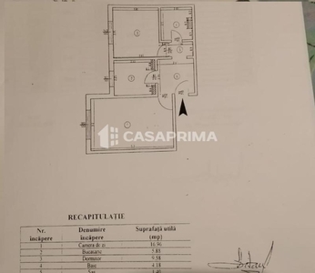 Apartament cu 2 camere, 43mp, Alexandru cel Bun