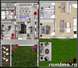 Apartament 2 camere, 50 mp, gradina 45 mp, garaj, zona Dumitru Mocanu