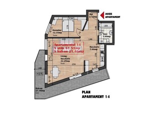 Apartament 2 camere in zona Iris