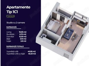 Apartament 2 camere X City Tower 3 Torontalului etaj 16 termen finalizare dec 24