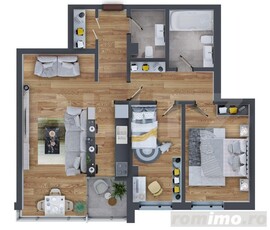 Apartament 3 camere, 82mp, Dacia