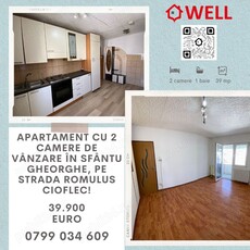 Apartament cu 2 camere de vânzare în Sfântu Gheorghe, pe strada Romulus Cioflec!