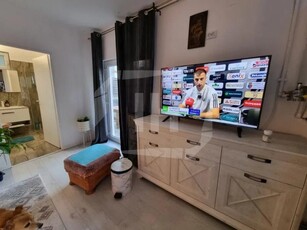 Apartament o camera, 40 mp, curte, terasa, parcare, GRUIA