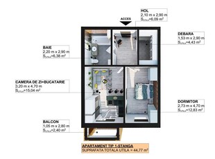 Apartamente in Apahida de la 39600 EUR