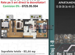 Metalurgiei Berceni Parc Arghezi - 3 camere cu rate pe 5