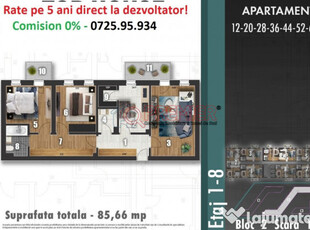 Metalurgiei Berceni Parc Arghezi - 3 camere cu rate pe 5