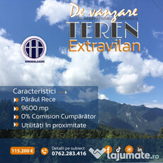 Teren Extravilan 9600mp - 0% Comision Cumpărător