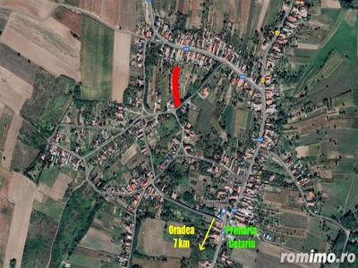 Teren intravilan cu front stradal de 25 ml, Cetariu, Bihor 7 km de Oradea