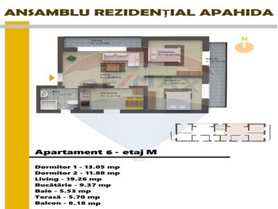 Apartament 3 camere vanzare in bloc de apartamente Cluj, Apahida