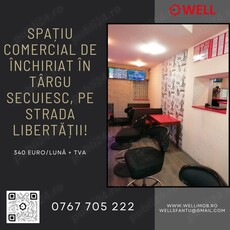 Spațiu comercial de închiriat în Târgu Secuiesc, pe strada Libertății!