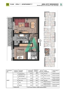 Apartament 2 camere decomandat adiacent Brancoveanu etaj 1 suprafata 57mp
