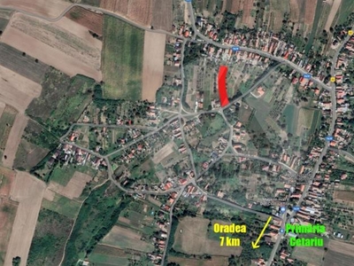 Teren intravilan cu front stradal de 25 ml, Cetariu, Bihor – 7 km de Oradea